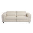 Titan Furnishings Italian Leather Sofa Set with Power Recliner in Beige