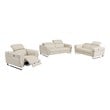 Titan Furnishings Italian Leather Sofa Set with Power Recliner in Beige