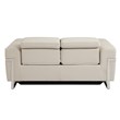 Titan Furnishings Italian Leather Sofa Set with Power Recliner in Beige