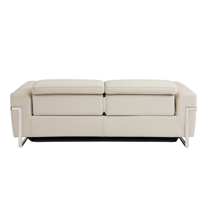 Titan Furnishings Italian Leather Sofa Set with Power Recliner in Beige