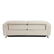 Titan Furnishings Italian Leather Sofa Set with Power Recliner in Beige