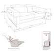 Titan Furnishings Italian Leather Sofa Set with Power Recliner in Beige