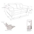 Titan Furnishings Italian Leather Sofa Set with Power Recliner in Beige