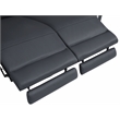 Titan Furnishings Italian Leather Sofa Set with Power Recliner in Dark Gray