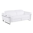 Titan Furnishings Italian Leather Sofa Set with Power Recliner in White