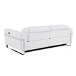 Titan Furnishings Italian Leather Sofa Set with Power Recliner in White