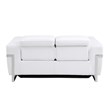 Titan Furnishings Italian Leather Sofa Set with Power Recliner in White