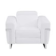 Titan Furnishings Italian Leather Sofa Set with Power Recliner in White