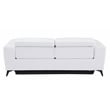 Titan Furnishings Italian Leather Sofa with Power Recliner in White