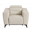 Titan Furnishings Italian Leather Chair with Power Recliner in Beige