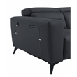 Titan Furnishings Italian Leather Chair with Power Recliner in Dark Gray