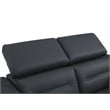 Titan Furnishings Italian Leather Sofa Set with Power Recliner in Dark Gray