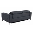 Titan Furnishings Italian Leather Sofa Set with Power Recliner in Dark Gray