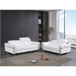 Titan Furnishings Italian Sofa and Loveseat with Power Recliner in White