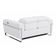 Titan Furnishings Italian Sofa and Loveseat with Power Recliner in White