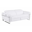 Titan Furnishings Italian Sofa and Loveseat with Power Recliner in White