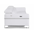 Titan Furnishings Italian Sofa and Loveseat with Power Recliner in White
