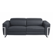 Titan Furnishings Italian Sofa and Loveseat with Power Recliner in Dark Gray