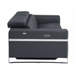 Titan Furnishings Italian Sofa and Loveseat with Power Recliner in Dark Gray