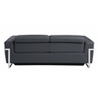 Titan Furnishings Italian Sofa and Loveseat with Power Recliner in Dark Gray