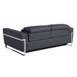 Titan Furnishings Italian Sofa and Loveseat with Power Recliner in Dark Gray