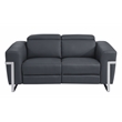Titan Furnishings Italian Sofa and Loveseat with Power Recliner in Dark Gray