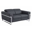 Titan Furnishings Italian Sofa and Loveseat with Power Recliner in Dark Gray