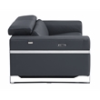 Titan Furnishings Italian Sofa and Loveseat with Power Recliner in Dark Gray