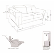Titan Furnishings Italian Sofa and Loveseat with Power Recliner in Beige