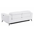 Titan Furnishings Italian Leather Sofa Set with Power Recliner in White