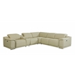Titan Furnishings 8-Piece 1 Console 3-Power Reclining Italian Leather Sectional