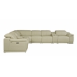 Titan Furnishings 8-Piece 1 Console 3-Power Reclining Italian Leather Sectional