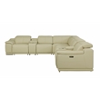 Titan Furnishings 8-Piece 1 Console 3-Power Reclining Italian Leather Sectional