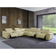 Titan Furnishings 8-Piece 1 Console 3-Power Reclining Italian Leather Sectional