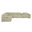 Titan Furnishings 8-Piece 1 Console 4-Power Reclining Italian Leather Sectional