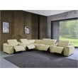 Titan Furnishings 8-Piece 1 Console 4-Power Reclining Italian Leather Sectional