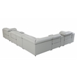Titan Furnishings 8-Piece 1 Console 4-Power Reclining Italian Leather Sectional