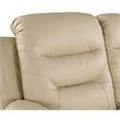 Titan Furnishings Modern Contemporary Leather Console Loveseat in Beige