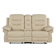 Titan Furnishings Modern Contemporary Leather Console Loveseat in Beige