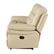 Titan Furnishings Modern Contemporary Leather Console Loveseat in Beige