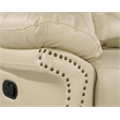 Titan Furnishings Modern Contemporary Leather Console Loveseat in Beige