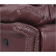 Titan Furnishings 2-Piece Leather Sofa with Console Loveseat in Burgundy Red