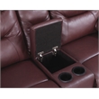 Titan Furnishings 2-Piece Leather Sofa with Console Loveseat in Burgundy Red