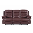 Titan Furnishings 2-Piece Leather Sofa with Console Loveseat in Burgundy Red