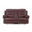 Titan Furnishings 2-Piece Leather Sofa with Console Loveseat in Burgundy Red