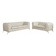 Titan Furnishings 2-Piece Genuine Italian Leather Sofa & Loveseat in Beige