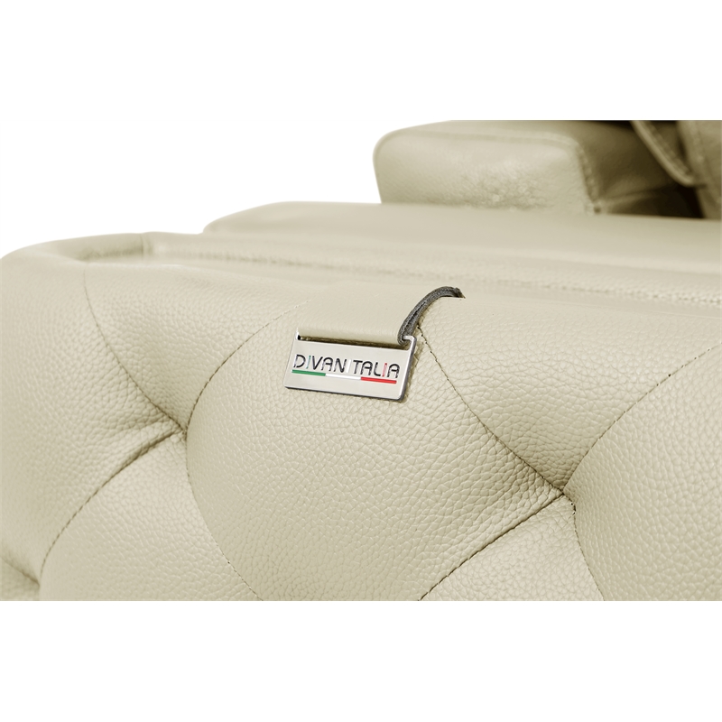 Titan Furnishings Modern Genuine Italian Leather Upholstered Sofa