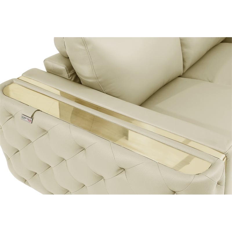 Titan Furnishings Modern Genuine Italian Leather Upholstered Loveseat