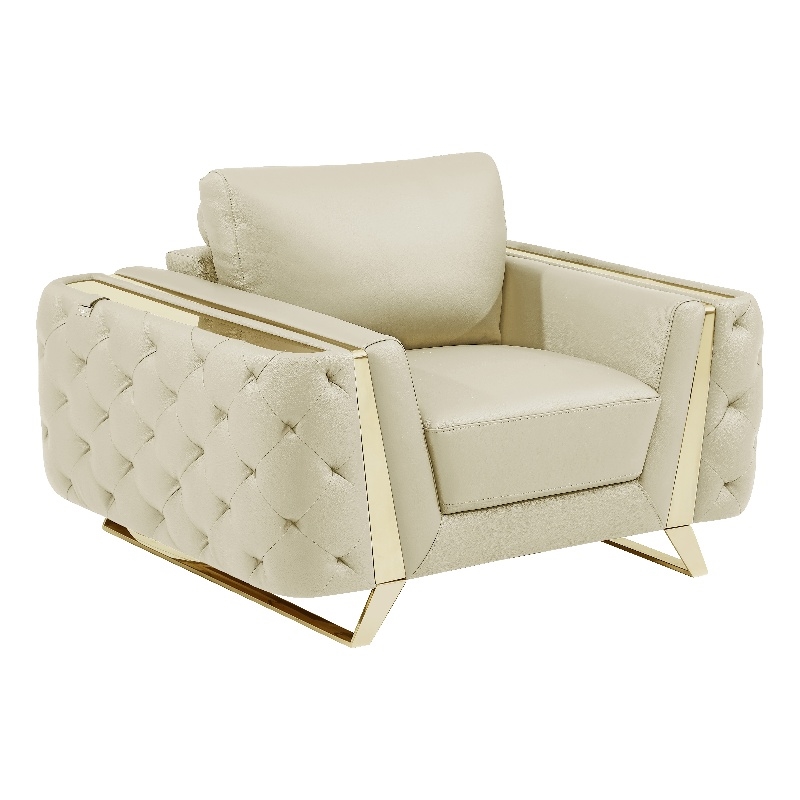 Titan Furnishings Modern Genuine Italian Leather Upholstered chair