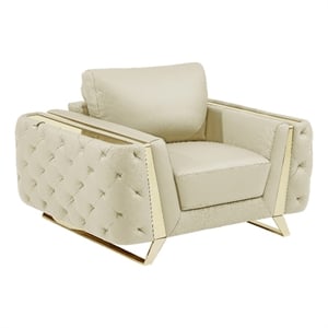 Titan Furnishings Modern Genuine Italian Leather Upholstered chair